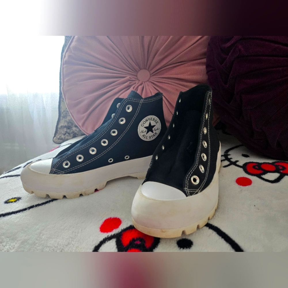 Converse Chuck Taylor All Star Lugged 2.0 Black & White High Top Shoes 🖤🤍🖤